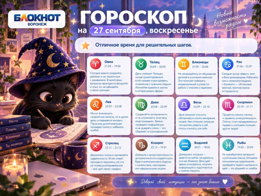 А вот и предсказание на новый день от звезд