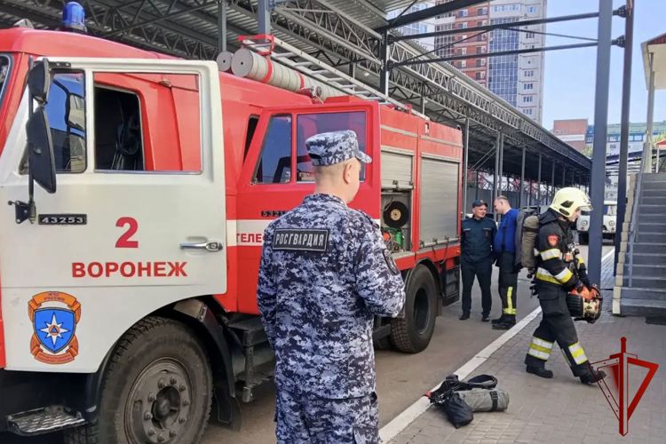 В Воронеже спецподразделения Росгвардии и МЧС провели совместную тренировку