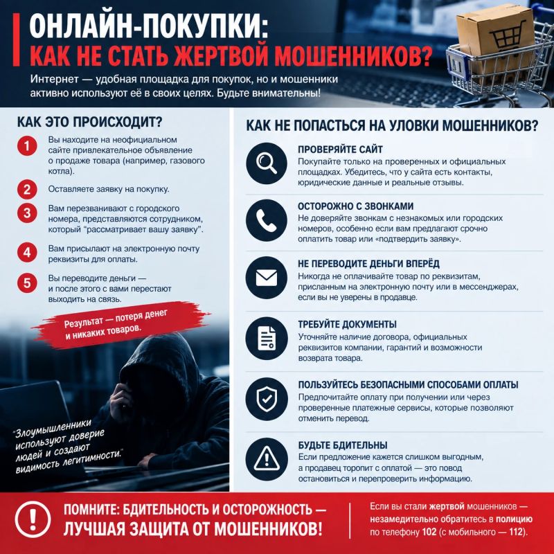 Сотрудники полиции напоминают о необходимости проявлять бдительность при совершении покупок в сети Интернет