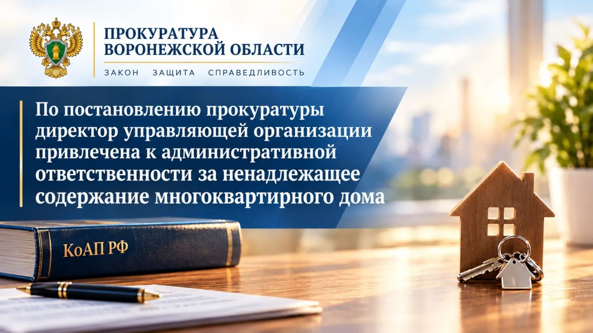 По постановлению прокуратуры директор управляющей организации привлечена к административной ответственности за ненадлежащее содержание многоквартирного дома
