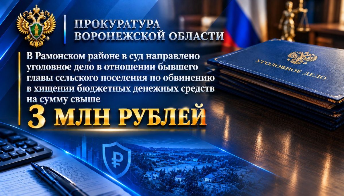 Прокуратура Рамонского района утвердила обвинительное заключение по уголовному делу в отношении бывшего главы сельского поселения