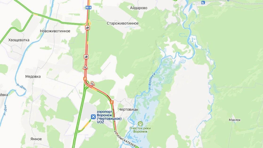 Воронежцы застряли в 17-километровой пробке на выезде в сторону Москвы