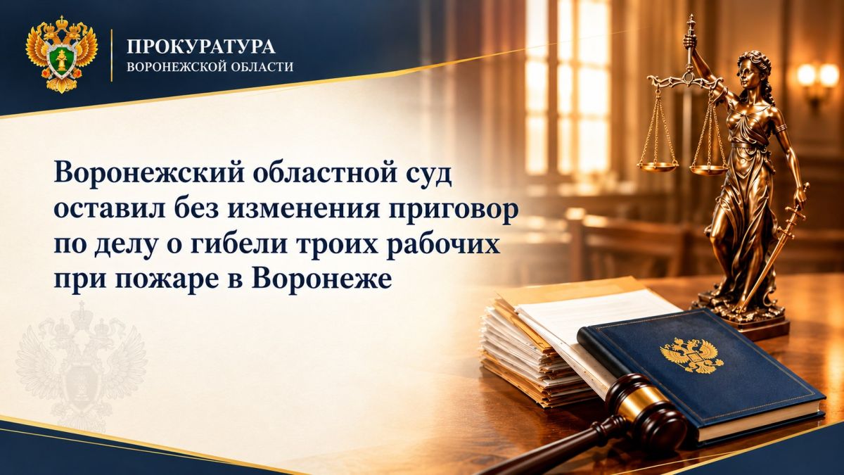 Как установлено судом, в апреле 2024 года на территории производственного цеха в Коминтерновском районе города Воронежа мужчина выполнял работы по демонтажу вентиляционного канала