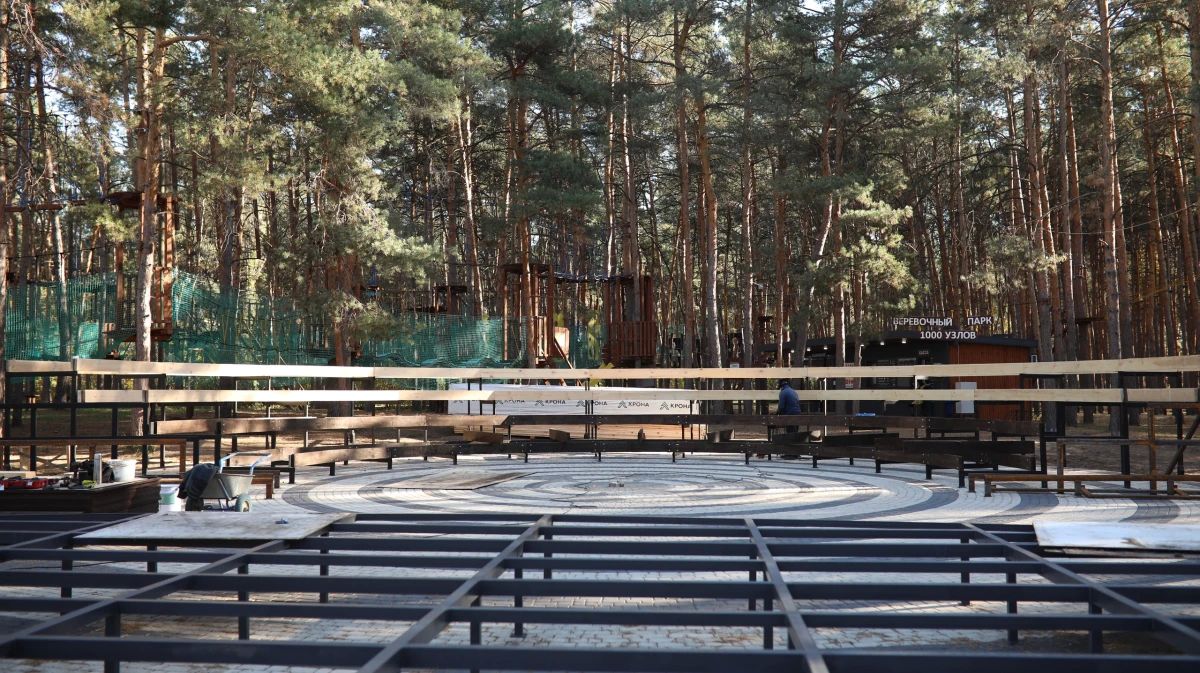 Воронежцам показали ход строительства амфитеатра в парке «Танаис»