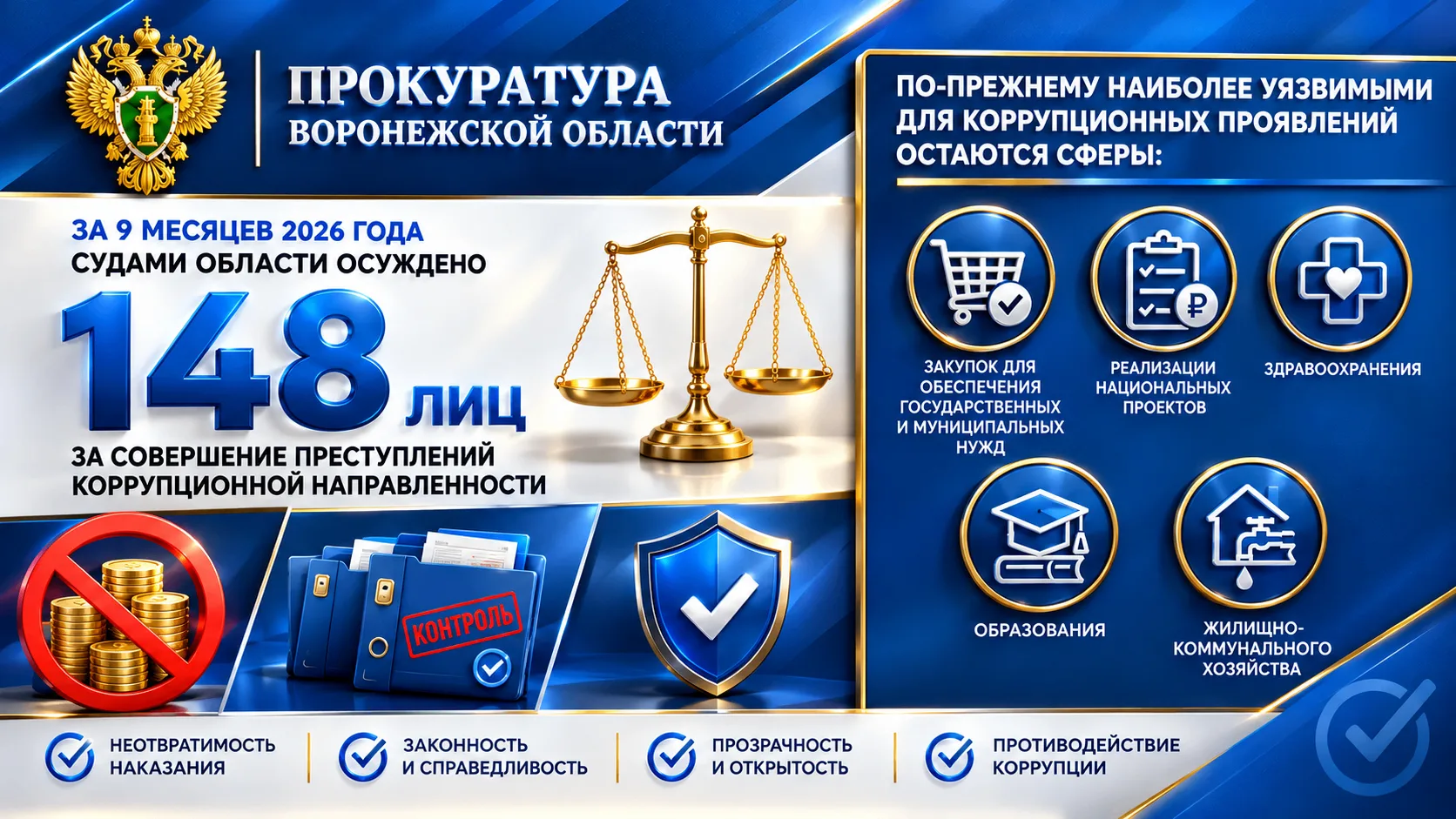 В прокуратуре области проанализирована практика поддержания государственного обвинения по делам о коррупции