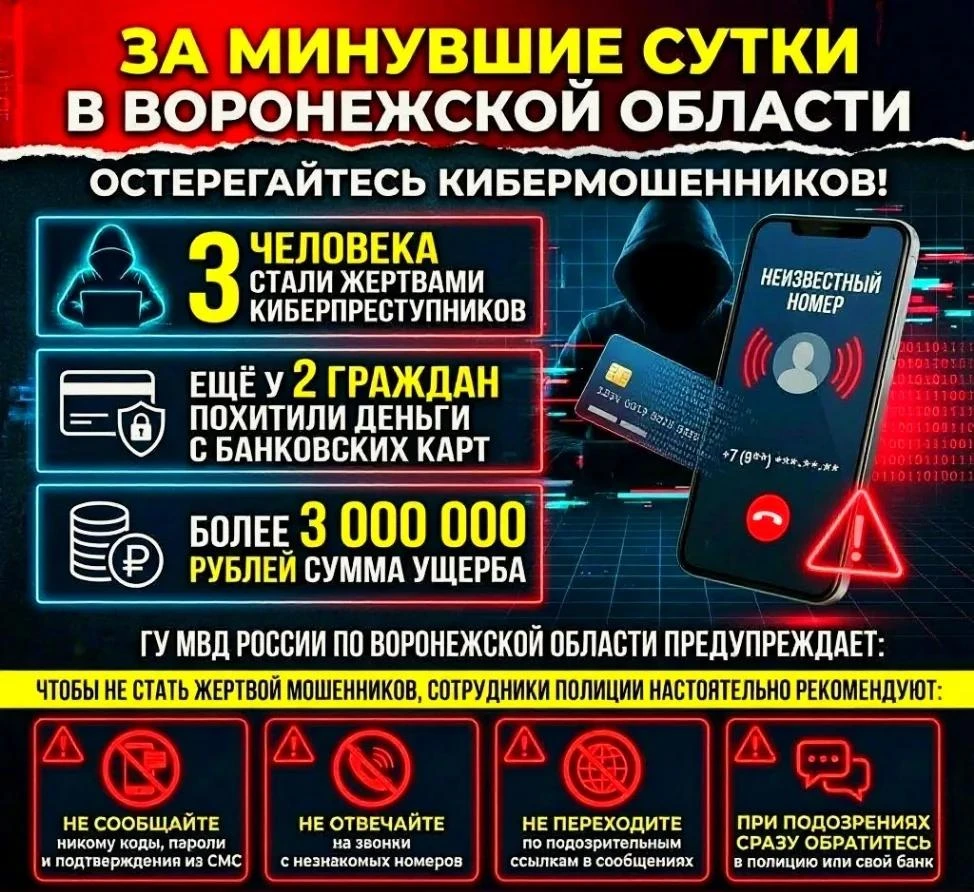 Воронежская пенсионерка стала жертвой мошенников, лишившись почти двух миллионов рублей