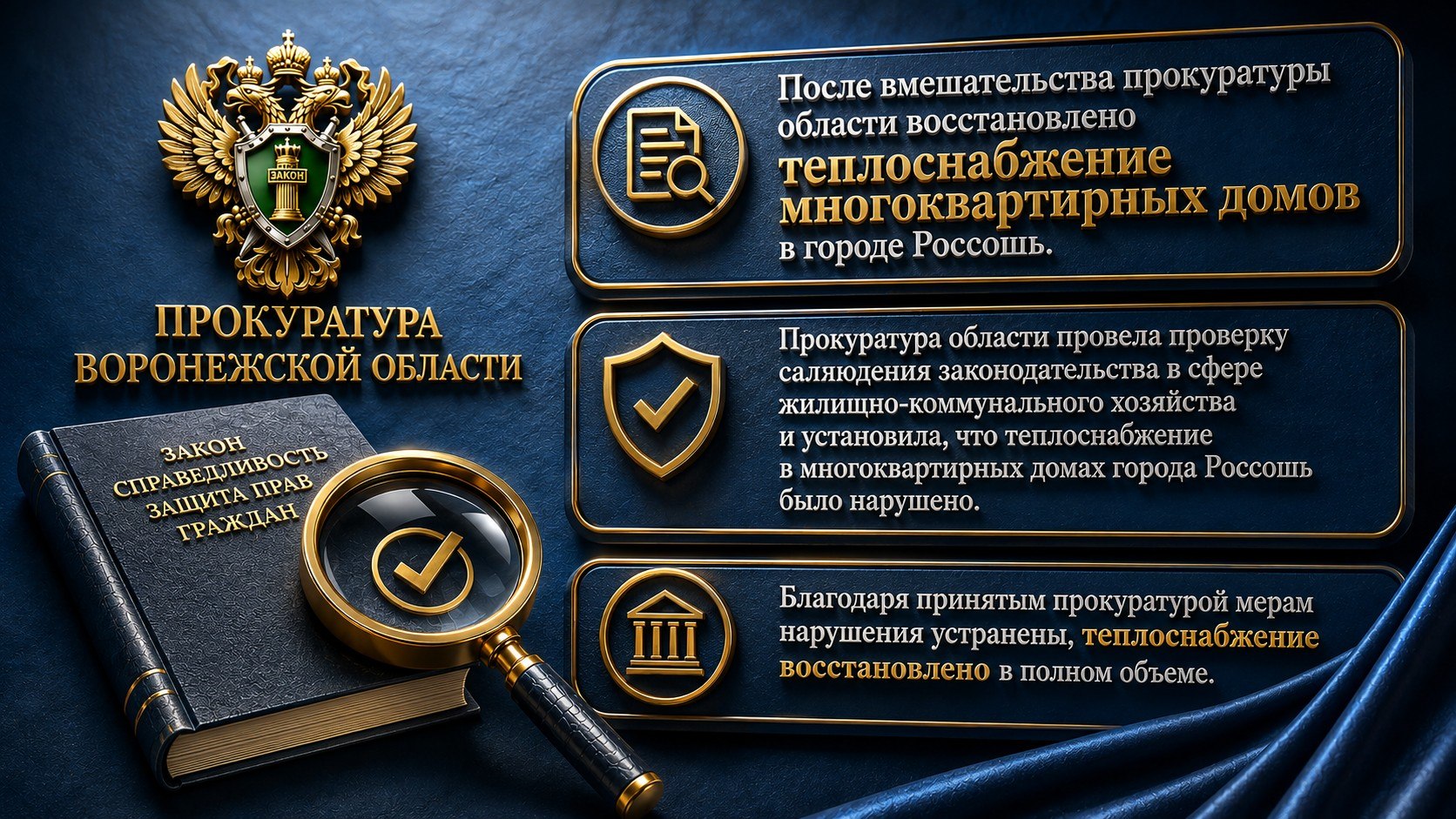 29 октября 2026 года произошла аварийная ситуация на тепловых сетях, проходящих от котельной по улице Мира в городе Россошь, послужившая причиной остановки подачи теплоснабжения в шести многоквартирных домах, в которых...